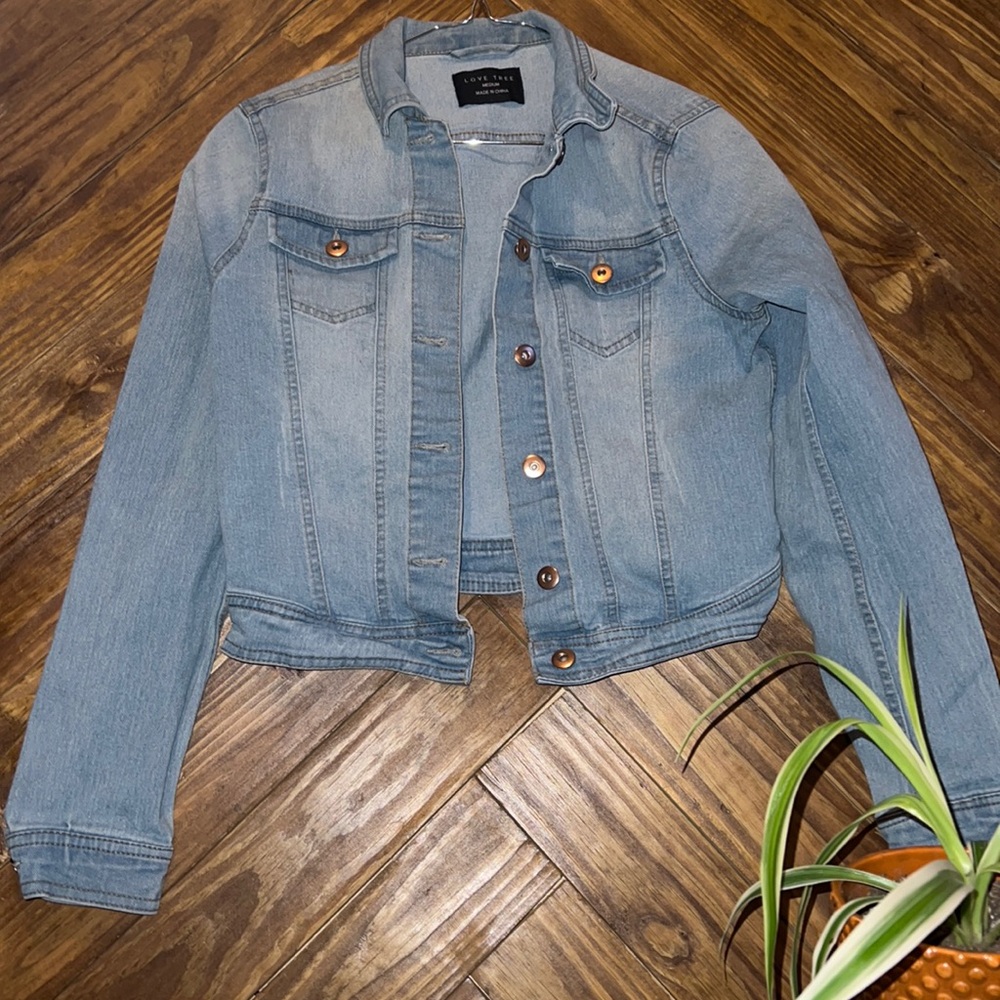 Beautiful Love tree denim jacket Size: Medium.